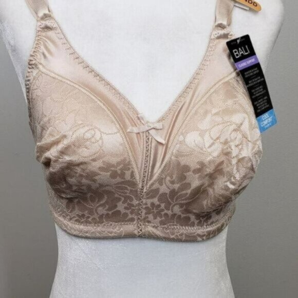 Bali Classic Support Bra 34DD NEW Smoothing Cool Comfort Cream - Picture 3 of 11
